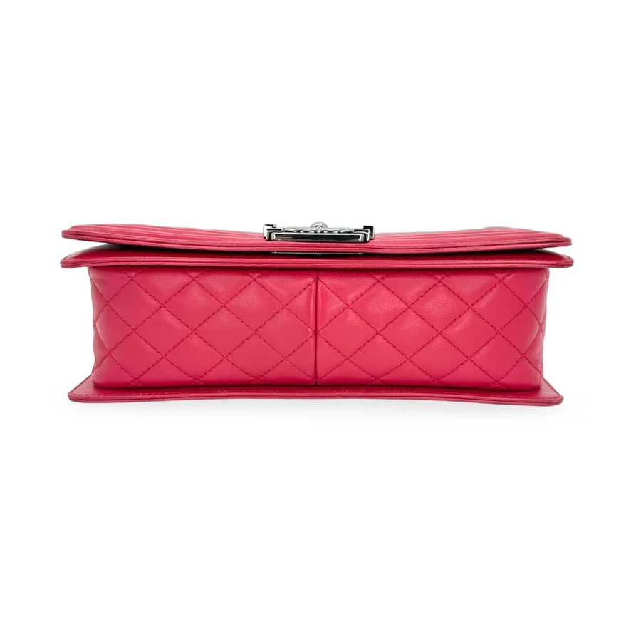 Quilted Mixed Chevron Old Medium Boy Bag - Image 4