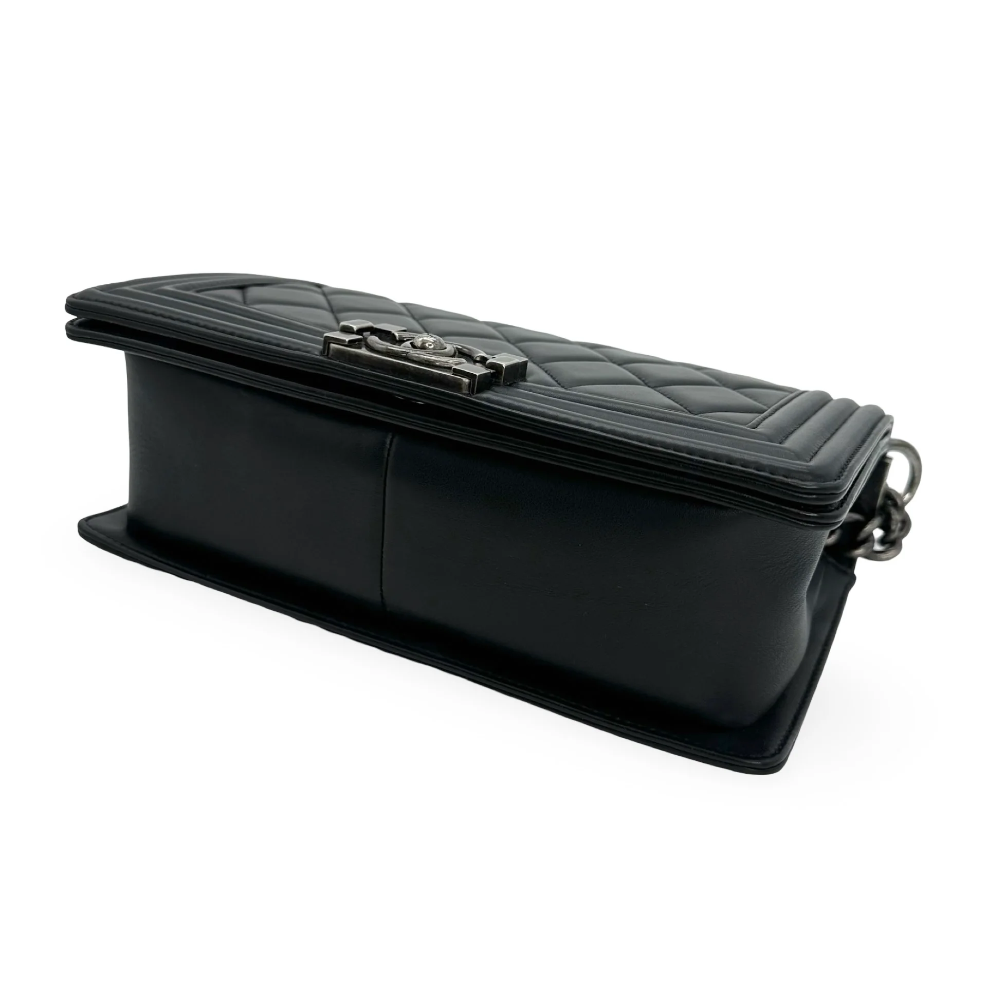 Quilted Lambskin Old Medium Boy Bag - Image 3