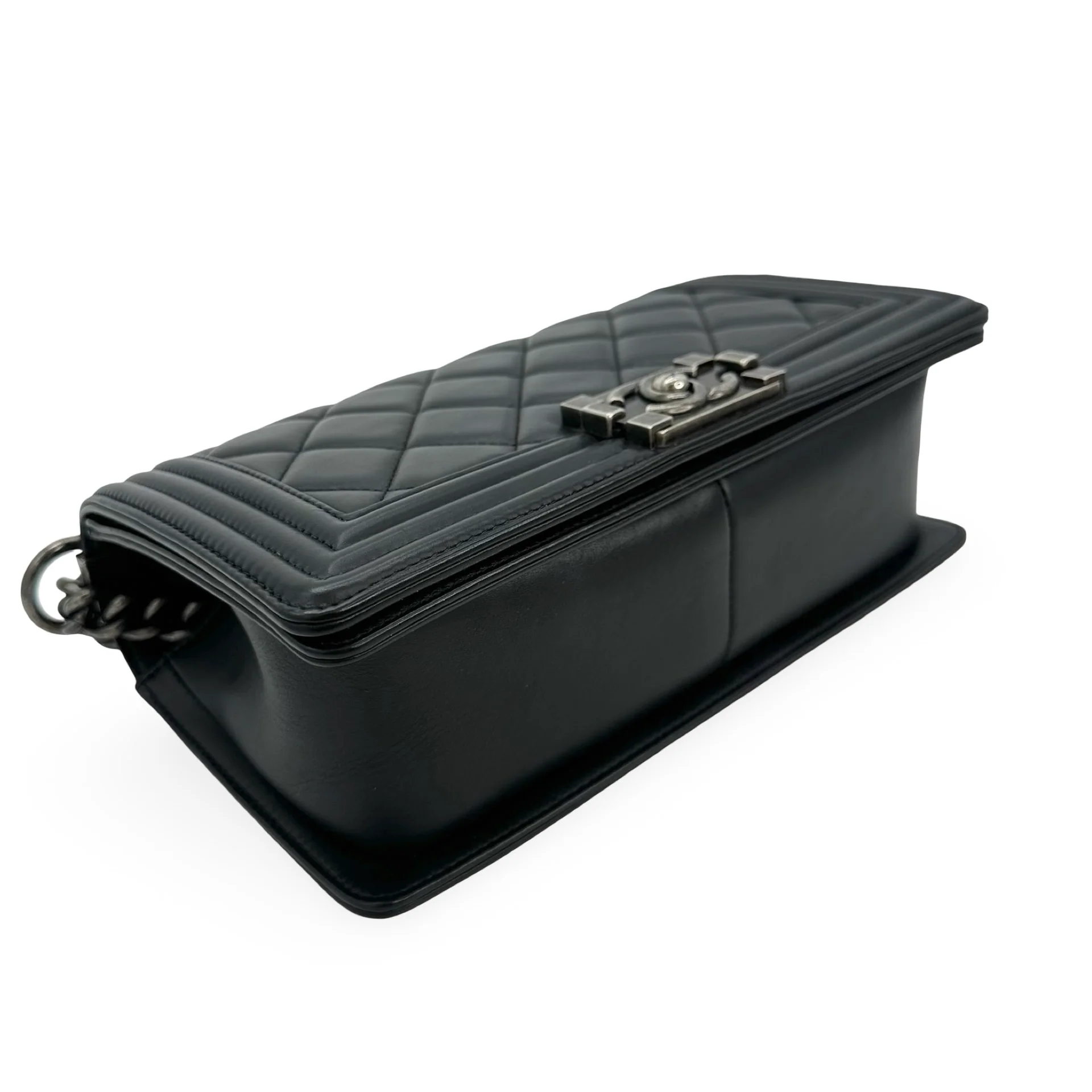 Quilted Lambskin Old Medium Boy Bag - Image 5